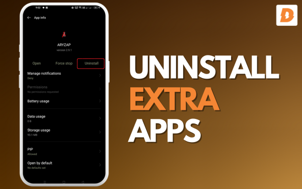 UNISTALL EXTRA APPS